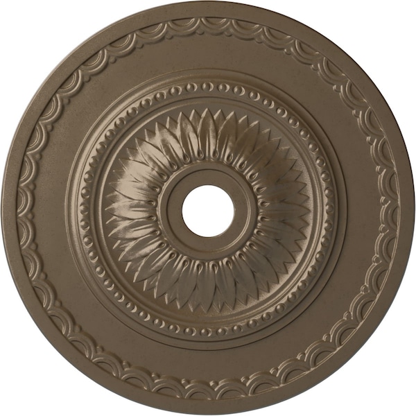 Ekena Millwork Sunflower Ceiling Medallion (Canopies up to 5 5/8"), 29 1/2"OD x 3 5/8"ID x 1 5/8"P, Warm Silver CM29SFWSS - main